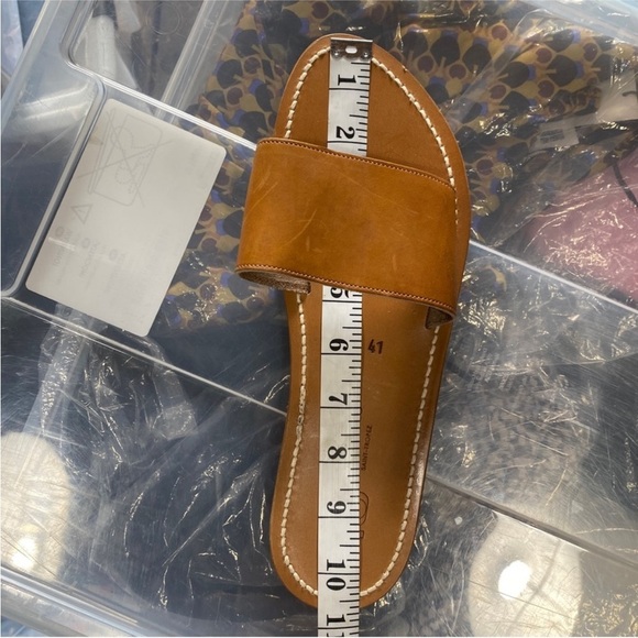 K. Jacques leather tan flats - Picture 9 of 10